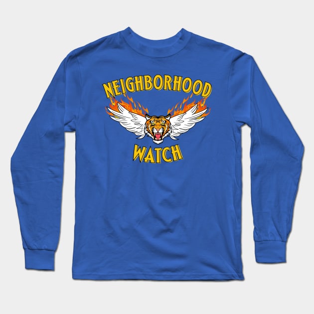 Neighborhood Watch Tiger Long Sleeve T-Shirt by Meta Cortex